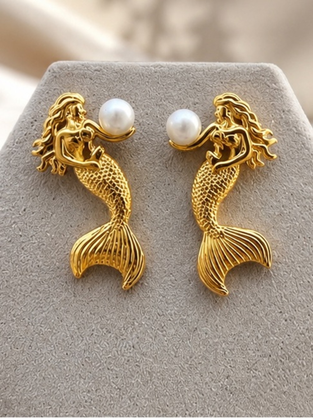 Mermaid Pearl Drop Earrings - Women Unique Jewelry